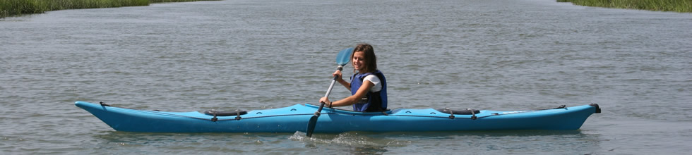 Girl kayaking